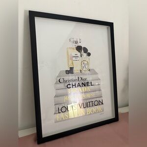 CHANEL Black and Gold Fashion Book Art Print